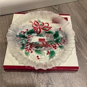 Festive Wreath Collection Sweet Dish from Celebrations by Mikasa NIB